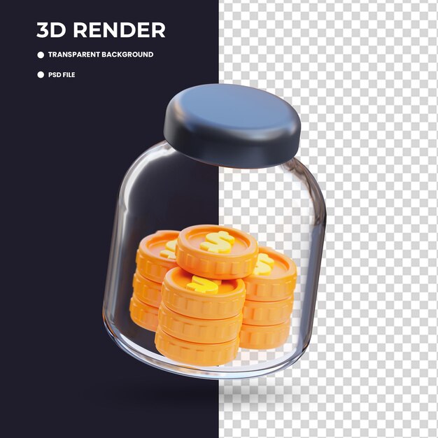 PSD saving 3d illustration