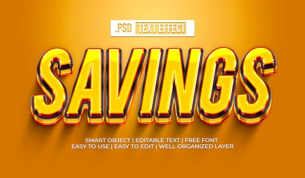 Savings Text Style Effect