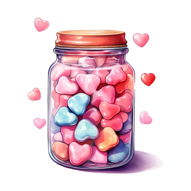 PSD savor love valentine candy jar a festive assortment for sweetening your love celebration