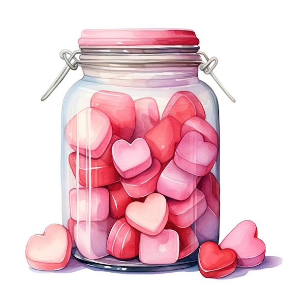 PSD savor love valentine candy jar świętowy asortyment do słodzenia twojej uroczystości miłosnej