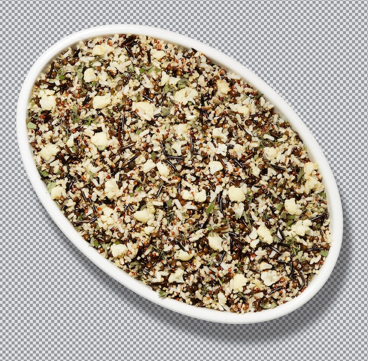PSD savory herb and spice blend transparent background
