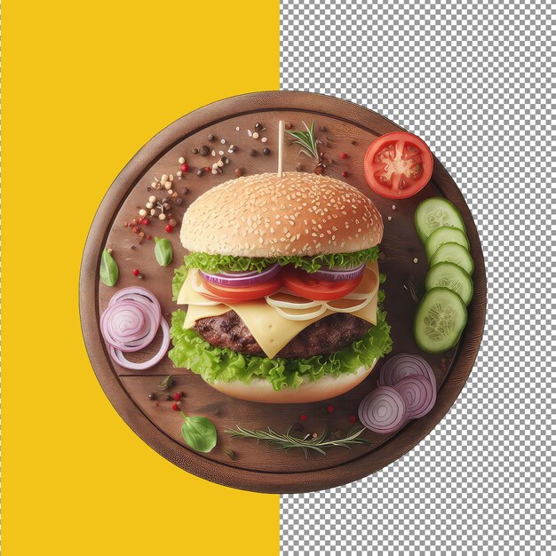 PSD burger di bistecca salato png