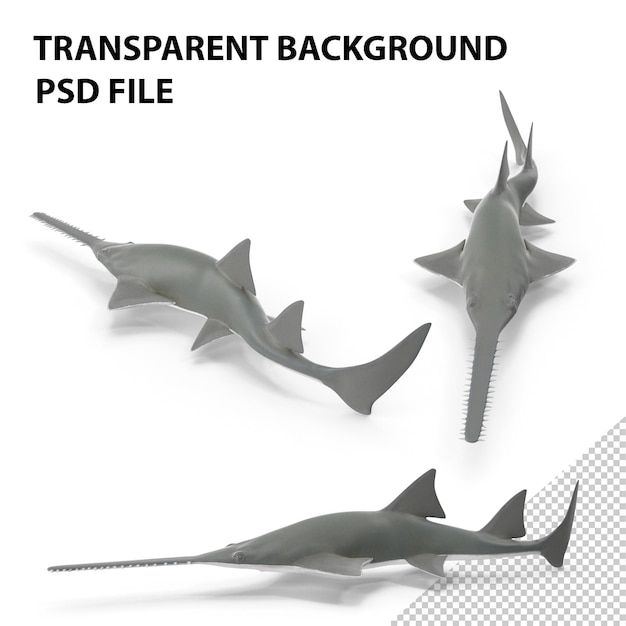 PSD sawfish attack pose png