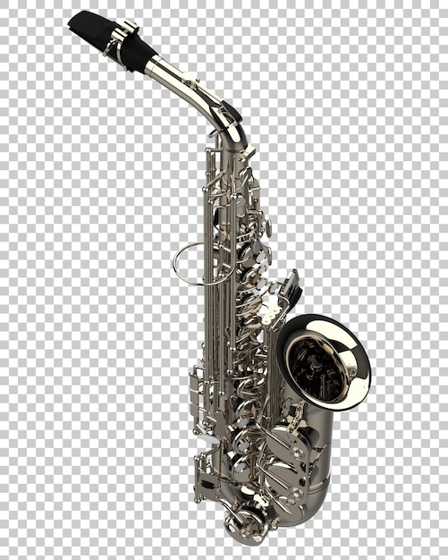 PSD saxofoon op transparante achtergrond 3d-rendering illustratie