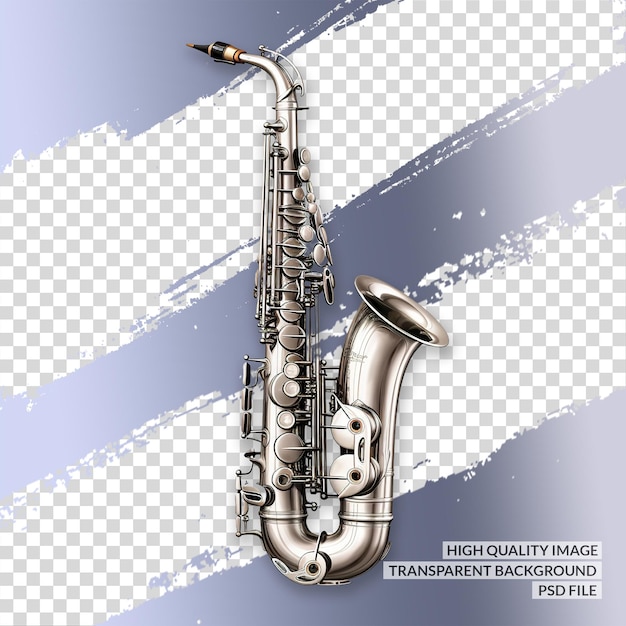 PSD saxophone isolated 3d png clipart transparent isolated background