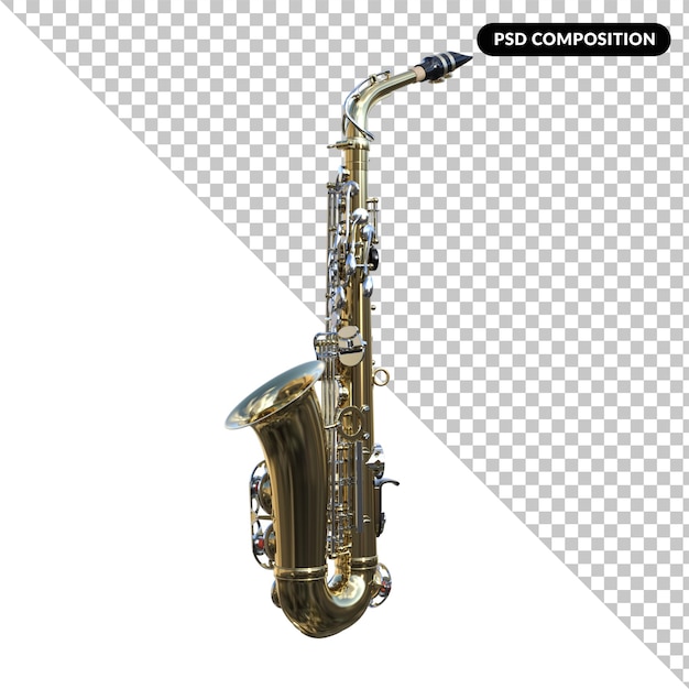 Saxophone isolated 3d