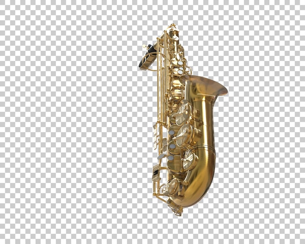 PSD saxophone isolated on background 3d rendering illustration