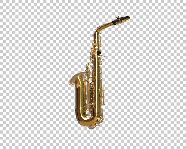 PSD saxophone isolated on background 3d rendering illustration