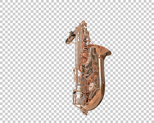 PSD saxophone isolated on background 3d rendering illustration