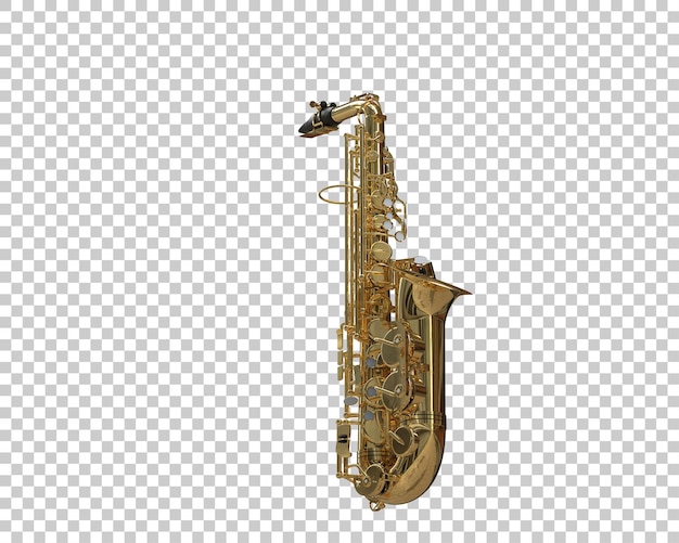 PSD saxophone isolated on background 3d rendering illustration