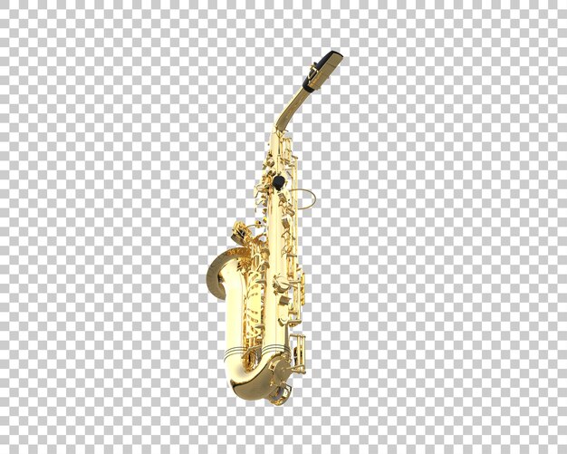 Saxophone isolated on background 3d rendering illustration