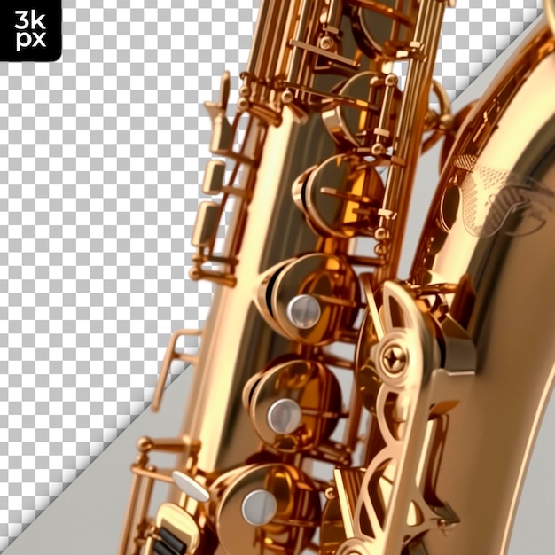 Saxophone isolated on transparent background