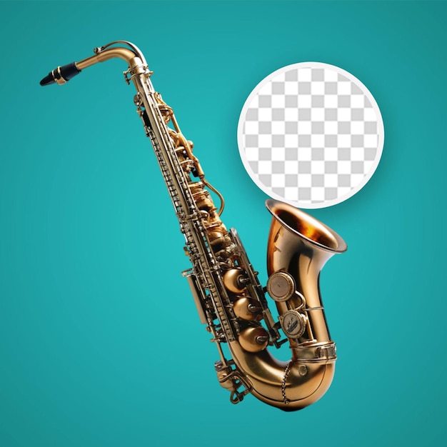 Saxophone isolated on transparent background