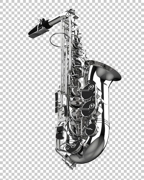 PSD saxophone on transparent background 3d rendering illustration