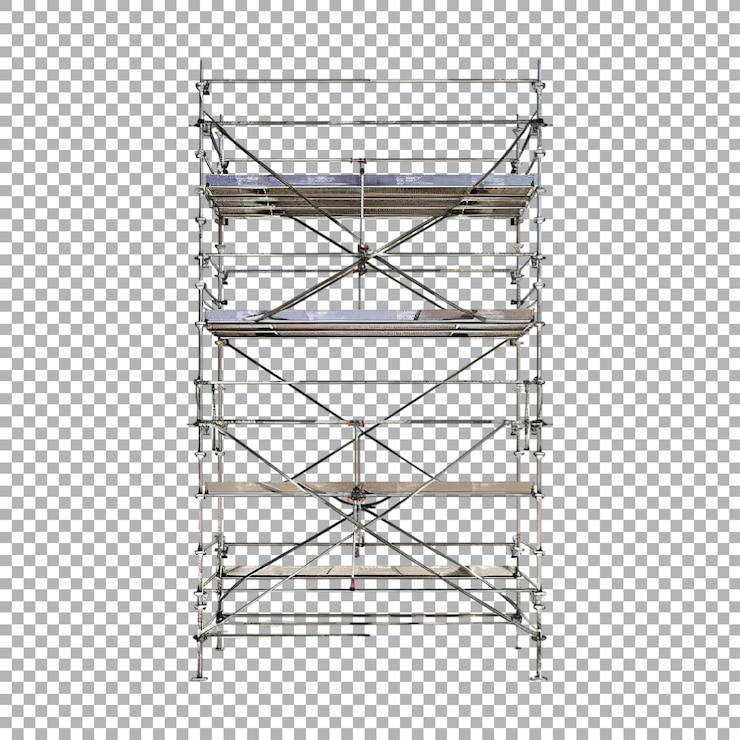 PSD scaffolding on transparent background ai generated