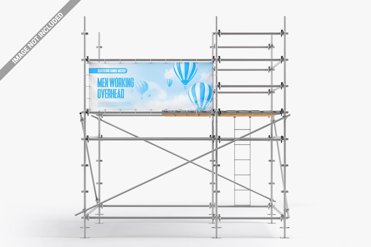 PSD scaffolding with banner mockup