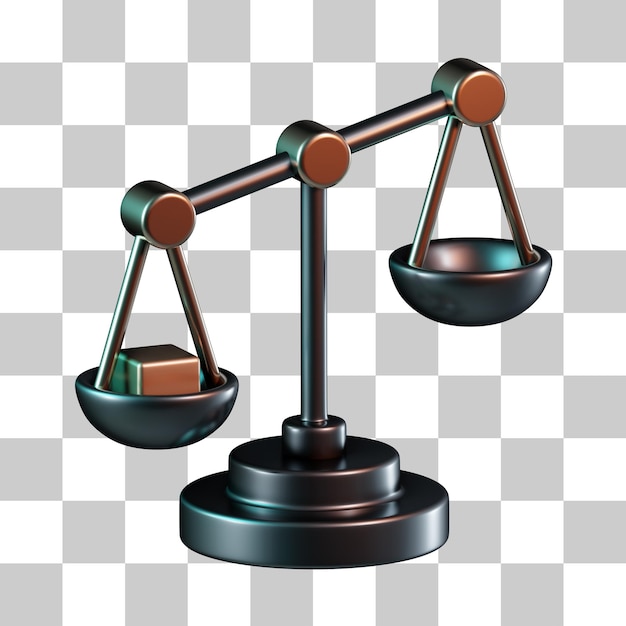 Scale imbalance 3d icon