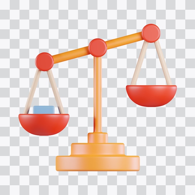 PSD scale unbalance 3d icon