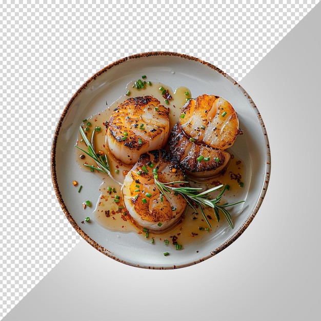 PSD scallops isolated on white