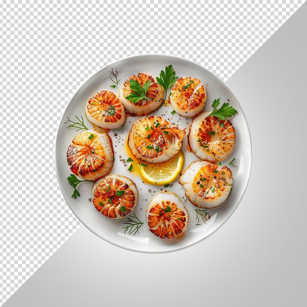 PSD scallops isolated on white