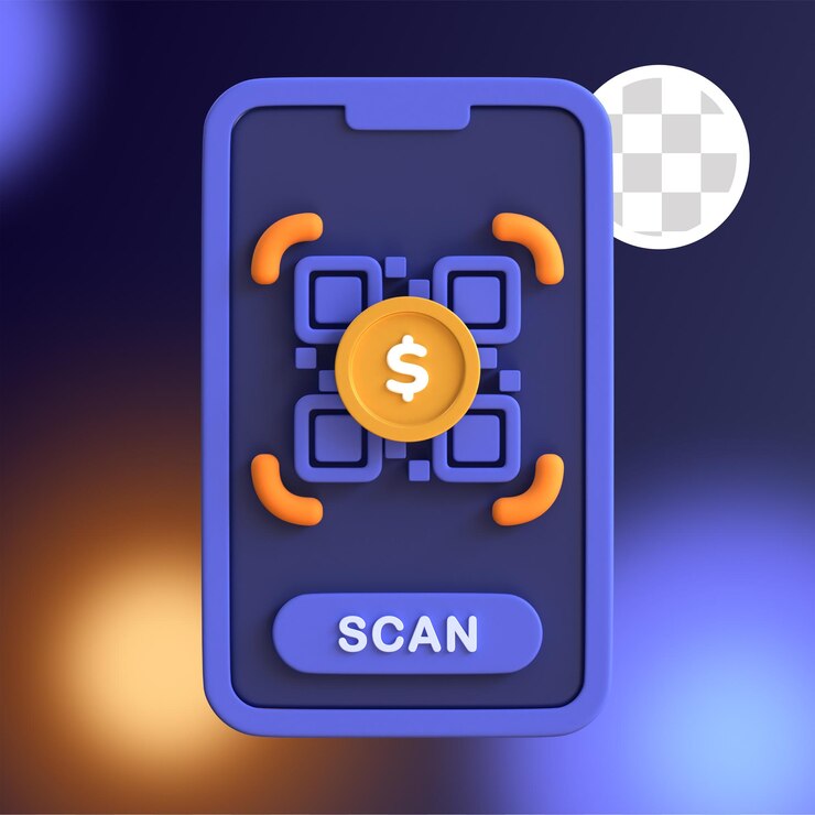 scan qr 3d icon