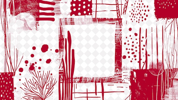 scandinavian frame border with simple lines and functional d creative png abstract designs