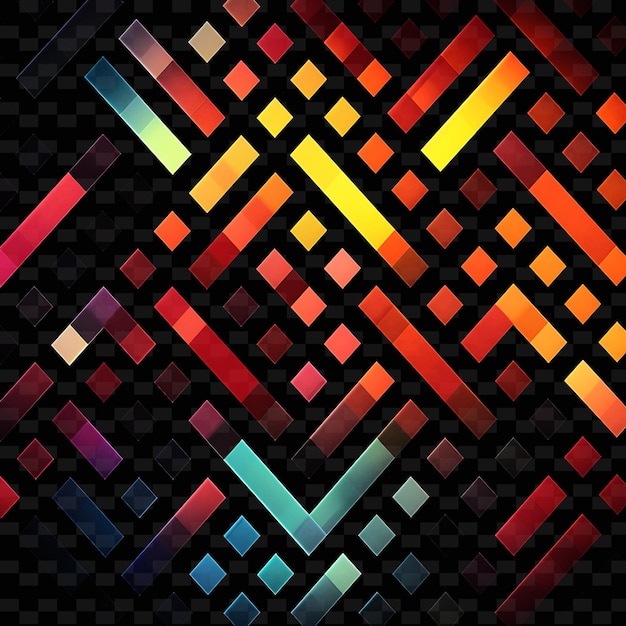 PSD trellis in stile scandinavo pixel art con linee pulite e consistenza creativa y2k neon item designs