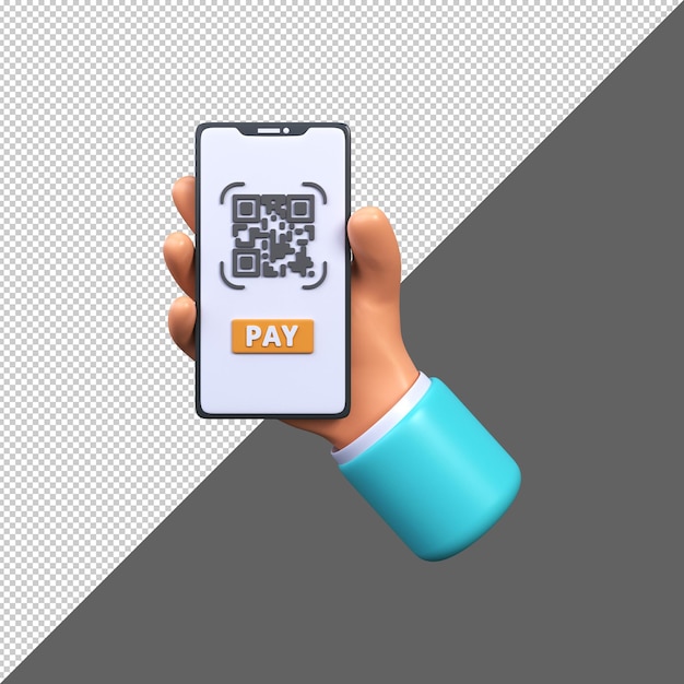 Scansione di un codice qr su un codice qr dello smartphone per il pagamento