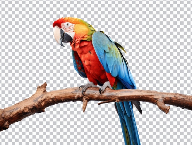 PSD scarlet macaw parrot isolated