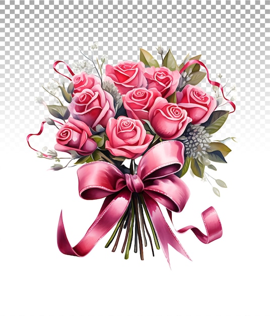 PSD scarlet splendor clear background featuring isolated red roses