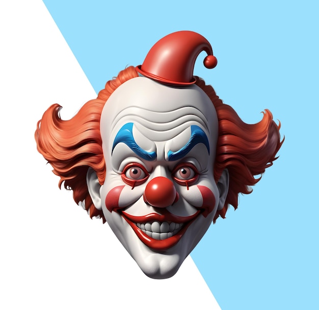 PSD scary 3d clown