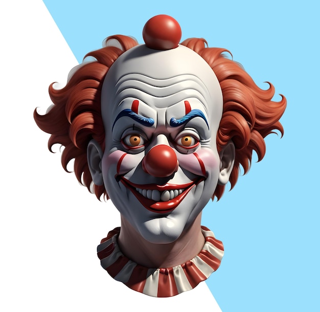 PSD scary 3d clown