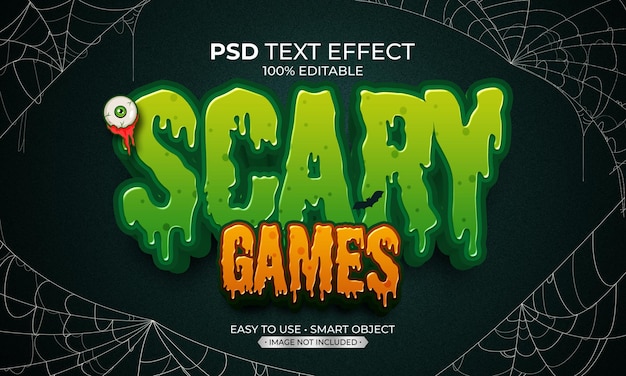 Scary game text effect