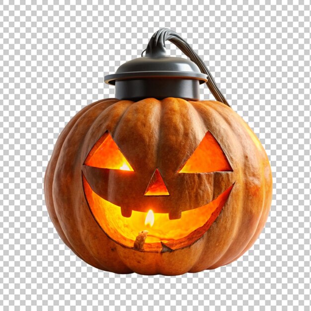 PSD lanterna spaventosa di halloween a zucca