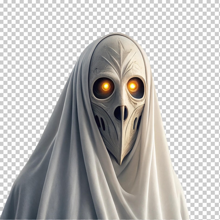 PSD scary scary zombie man isolated on white background halloween concept