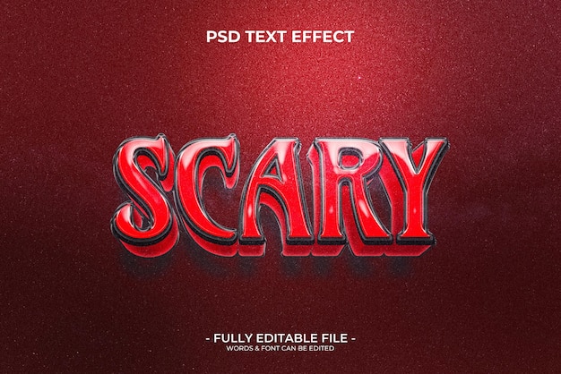 PSD scary text effect