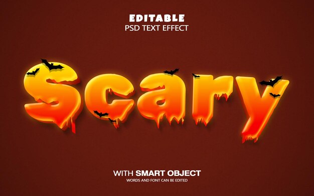 PSD scary text effect