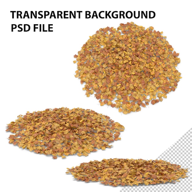 PSD scattered leaves png