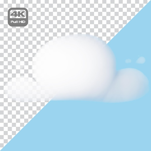 PSD scattered mist weather icon 3d cartoon