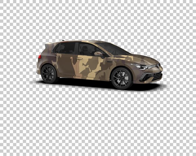 Scena nowoczesnego samochodu odizolowanego na tle ilustracja renderingu 3D