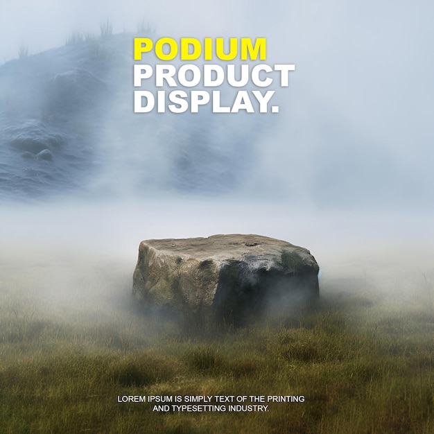 Scena wystawiennicza naturalny podium do prezentacji produktu