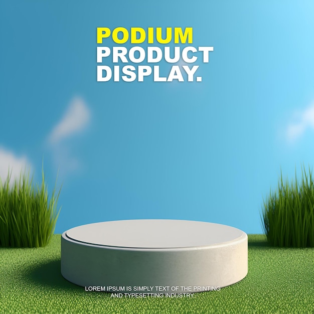 Scena wystawiennicza naturalny podium do prezentacji produktu