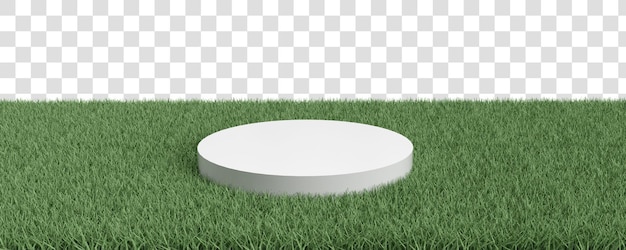 Scene creator of white platform in grass