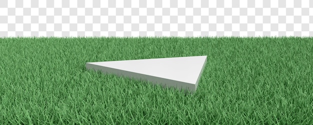 Scene creator of white platform in grass