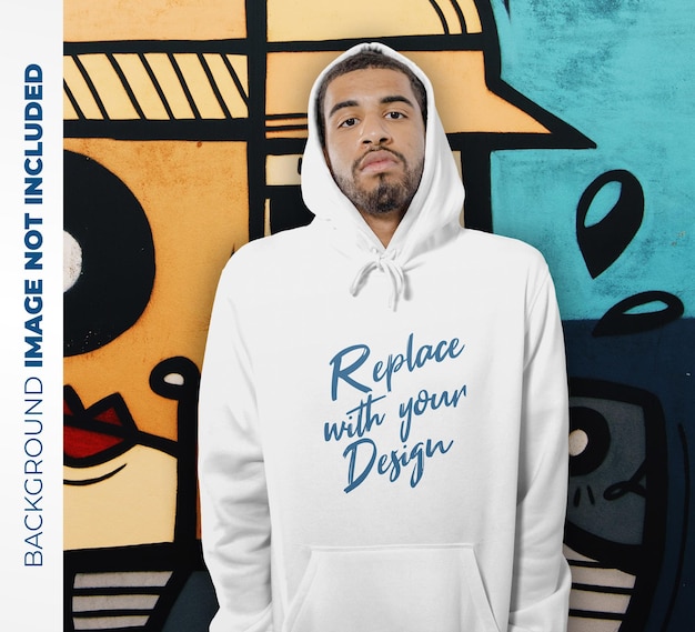 Scene Man Hoodie Mockup-sjabloon