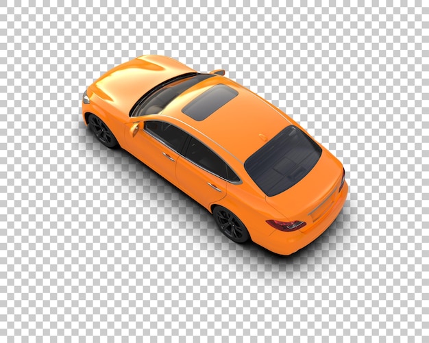 scene of modern car isolated on background 3d rendering illustration