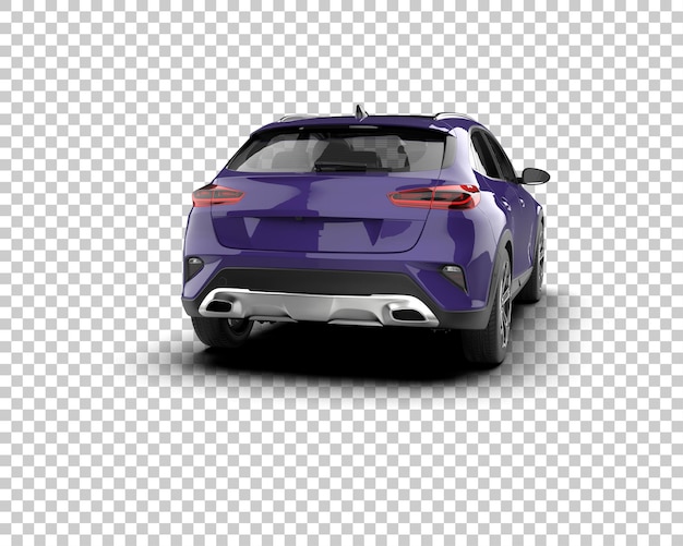 scene of modern car isolated on background 3d rendering illustration
