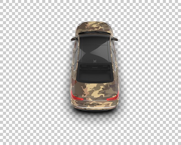 ฉากของรถยนต์สมัยใหม่ที่แยกจากพื้นหลัง ภาพประกอบเรนเดอร์ 3 มิติ