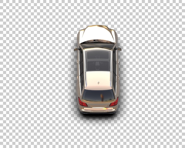 scene of modern car isolated on background 3d rendering illustration