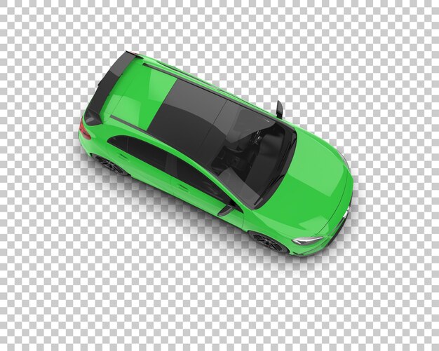 scene of modern car isolated on background 3d rendering illustration